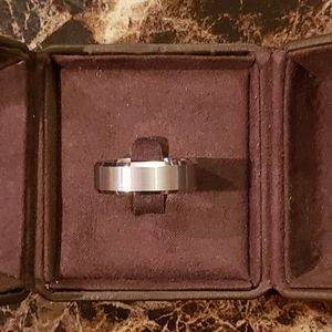 14K White Gold Men's Wedding Band